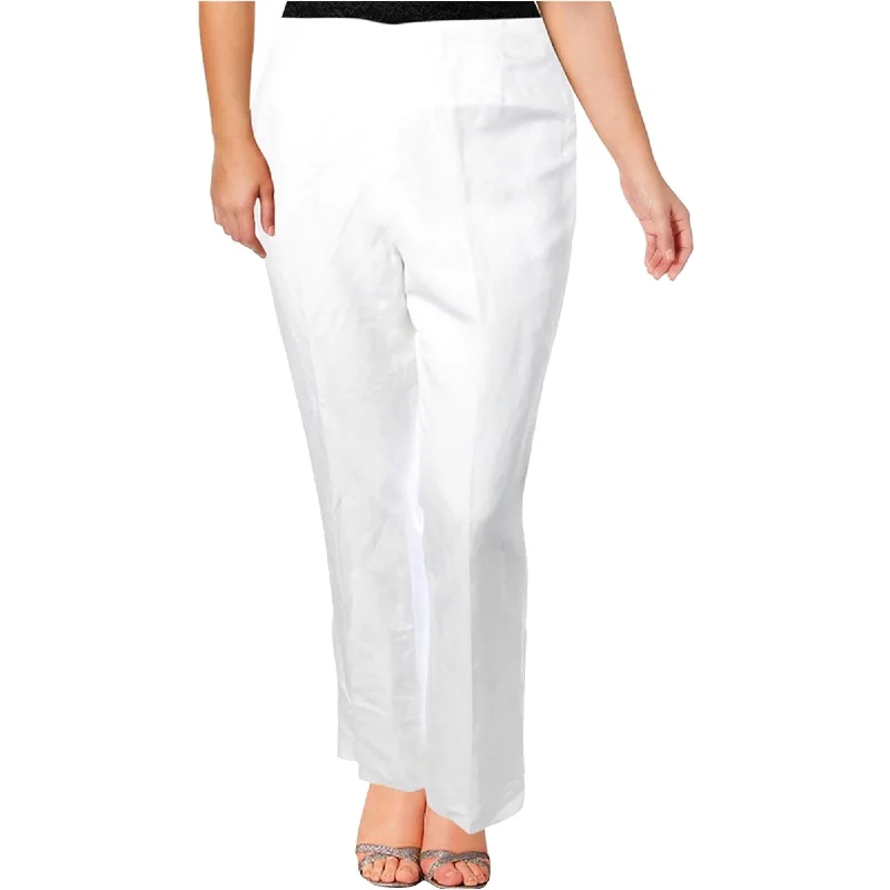 Kasper Womens Audrey Casual Trouser Pants, White, 10