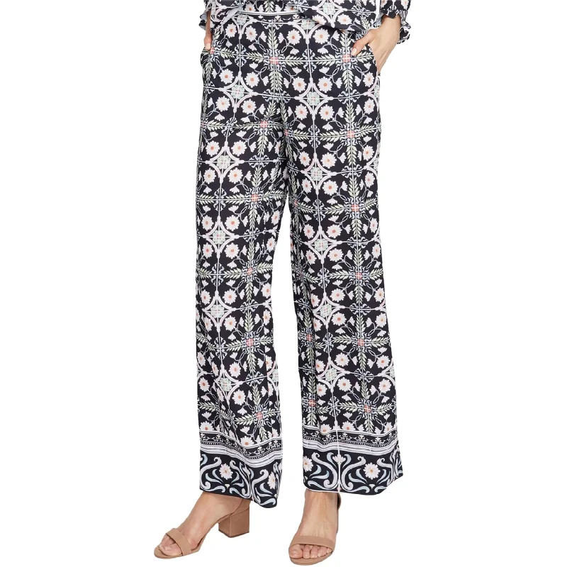 Rachel Roy Womens Printed Casual Wide Leg Pants