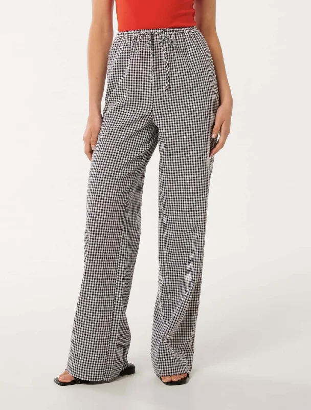 Minnie Gingham Wide Leg Pants