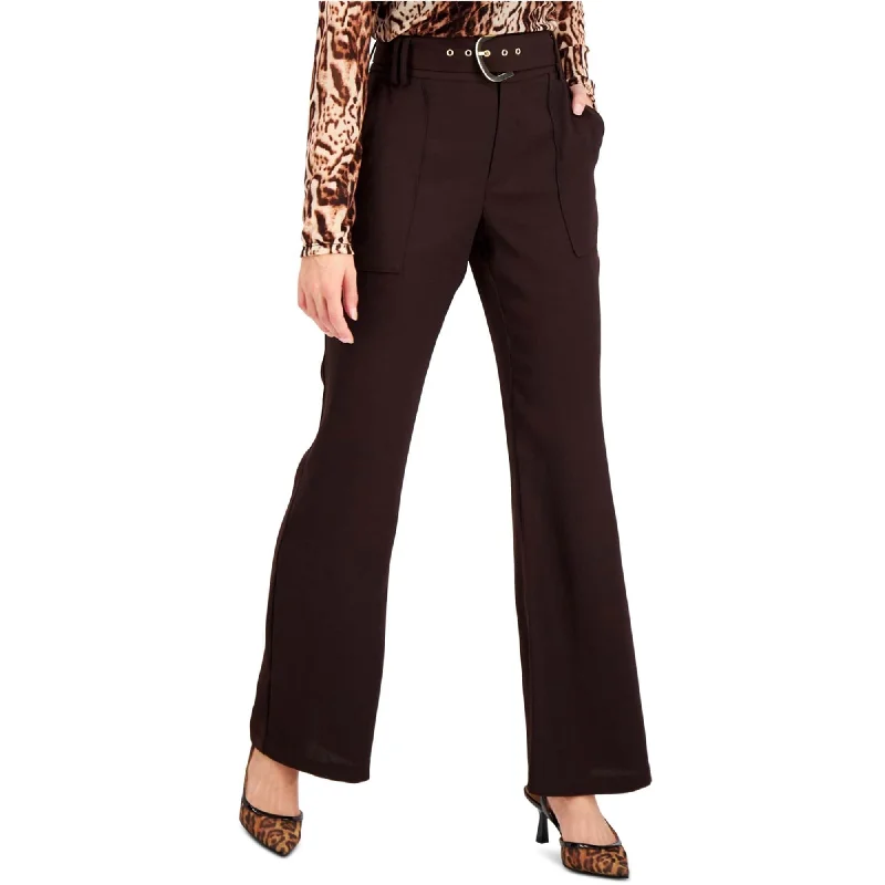 I-N-C Womens Belted Casual Wide Leg Pants