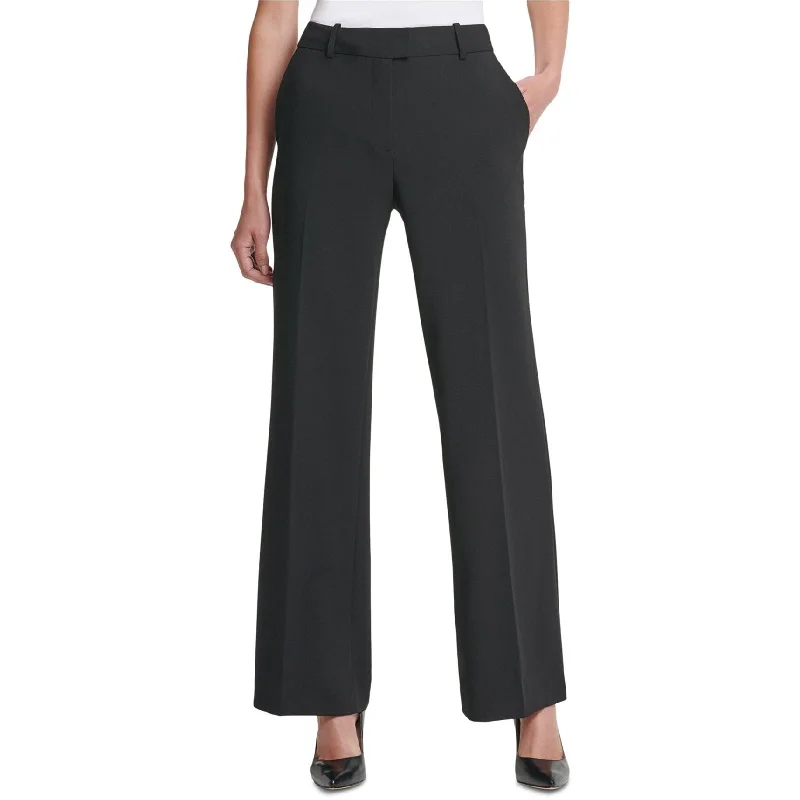 DKNY Womens The Chelsea Dress Pants, Black, 2