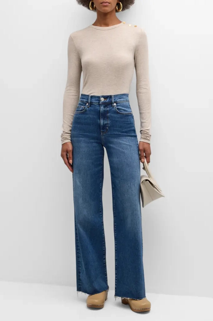 Frame Le Slim Palazzo Raw Hem Jeans