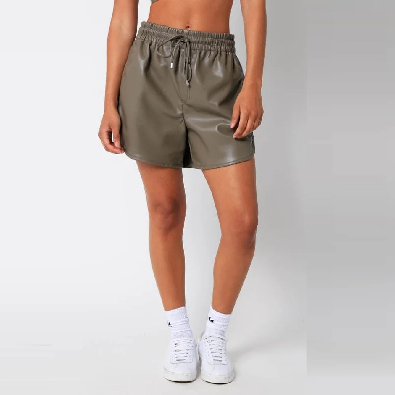 Dallas PU Shorts (Truffle)