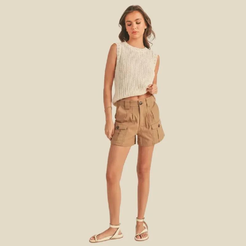 Cotton Cargo Shorts (Mocha)