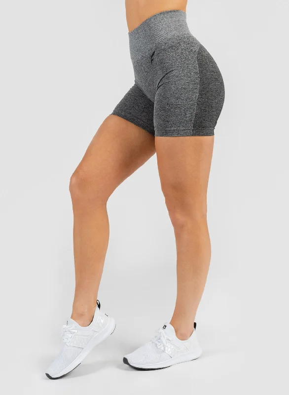 SEAMLESS BIKER SHORTS - ASPHALT