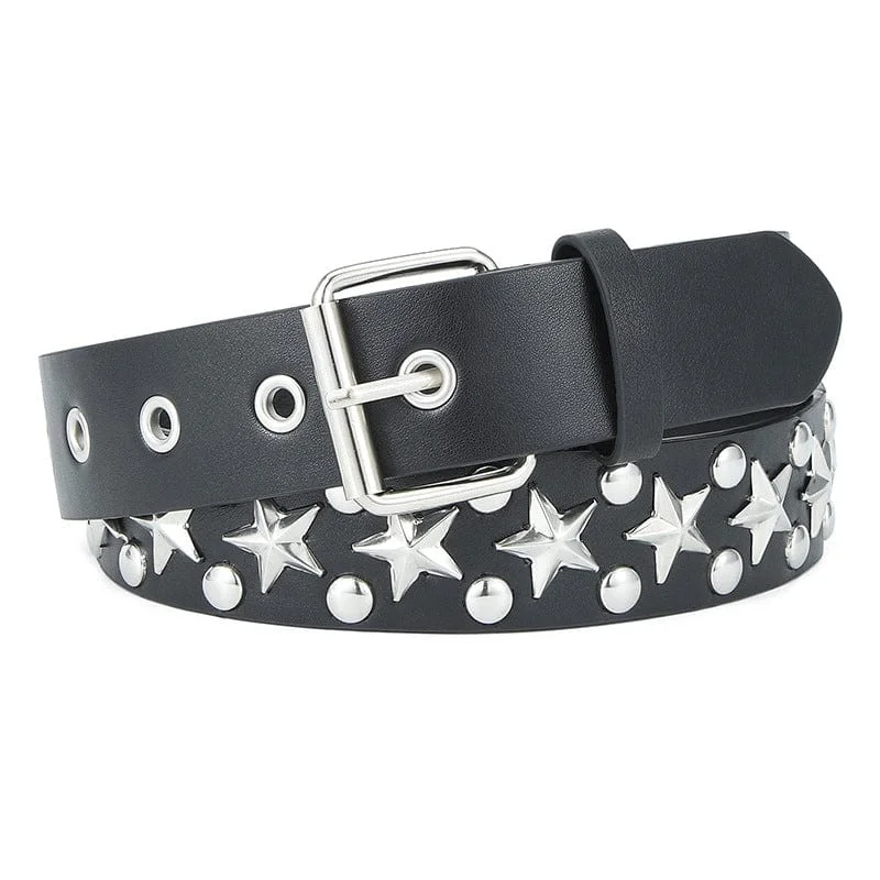 Women's Punk Star Studded Belts