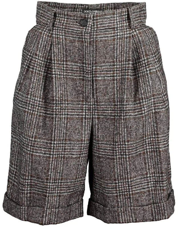 Tartan Check Pleated Front Shorts