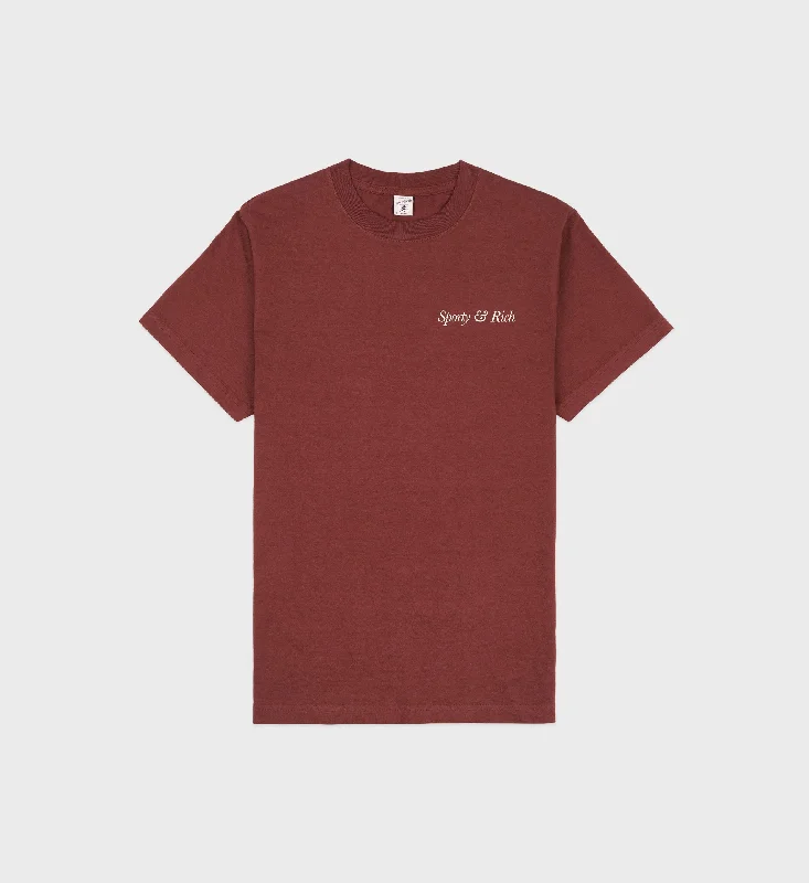 HWCNY T-Shirt - Maroon/Cream