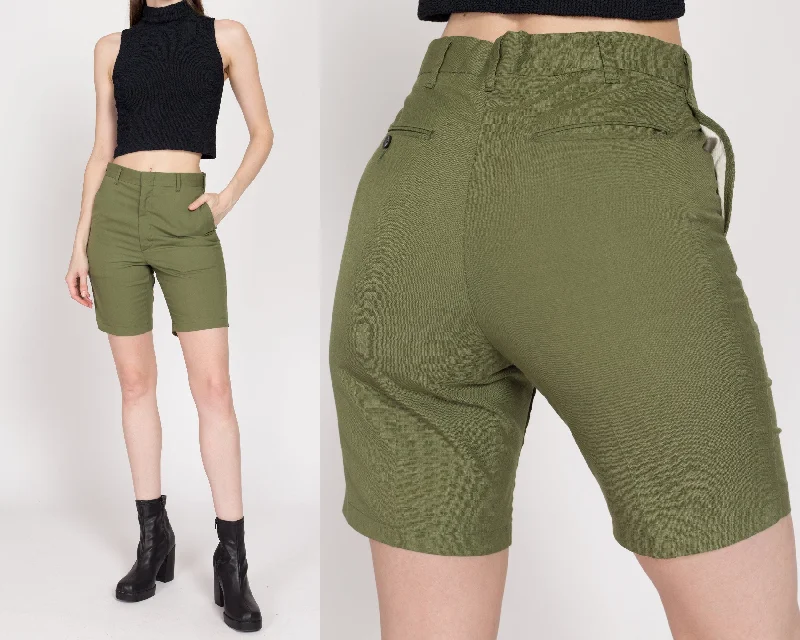 XS 70s Army Green Shorts