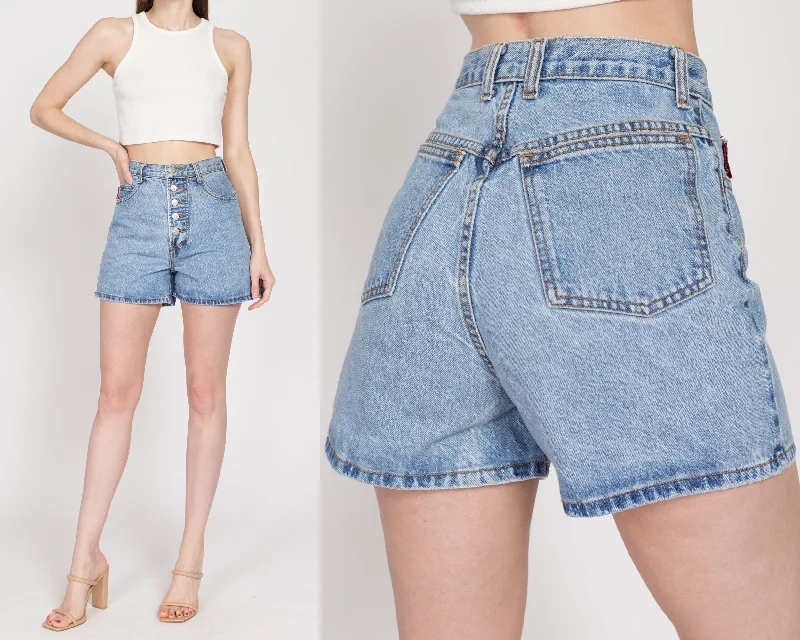 XS 90s Bongo Button Fly High Waisted Jean Shorts 25"